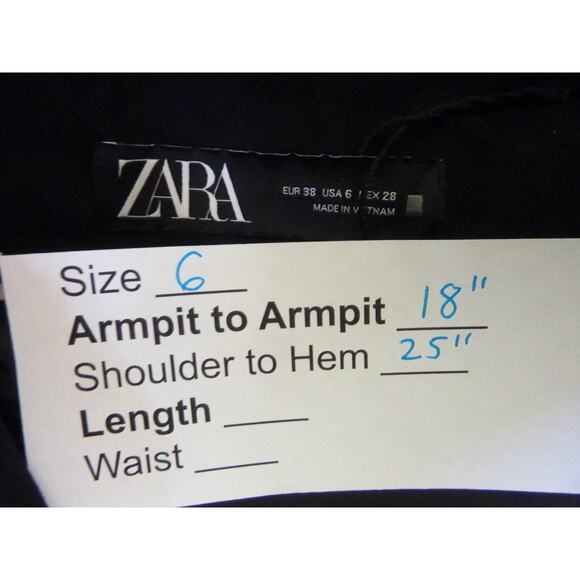 Zara Black Blazer Size 6 Jacket Professional Dinner - Picture 5 of 5